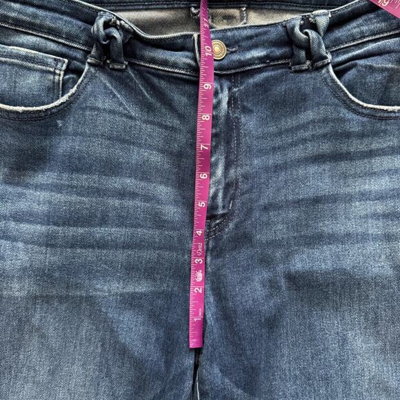 KanCan Jeans Womens Sz 13 30 Blue Straight High Rise Crop Preppy Casual - Picture 10 of 15